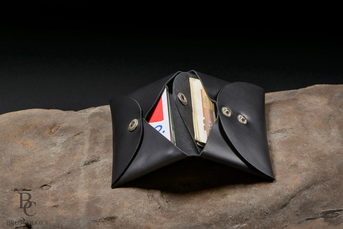 Minimalist Origami Wallet, Custom Leather Color Wallet