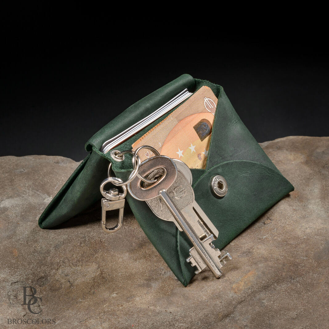 Minimalist Origami Leather Wallet, Customized Leather Unisex Wallet