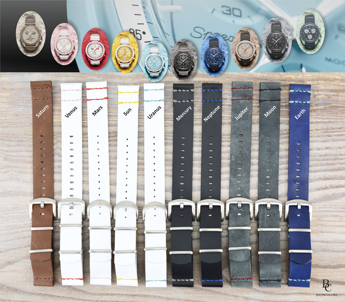 Omega Swatch MoonSwatch Leather Watch band