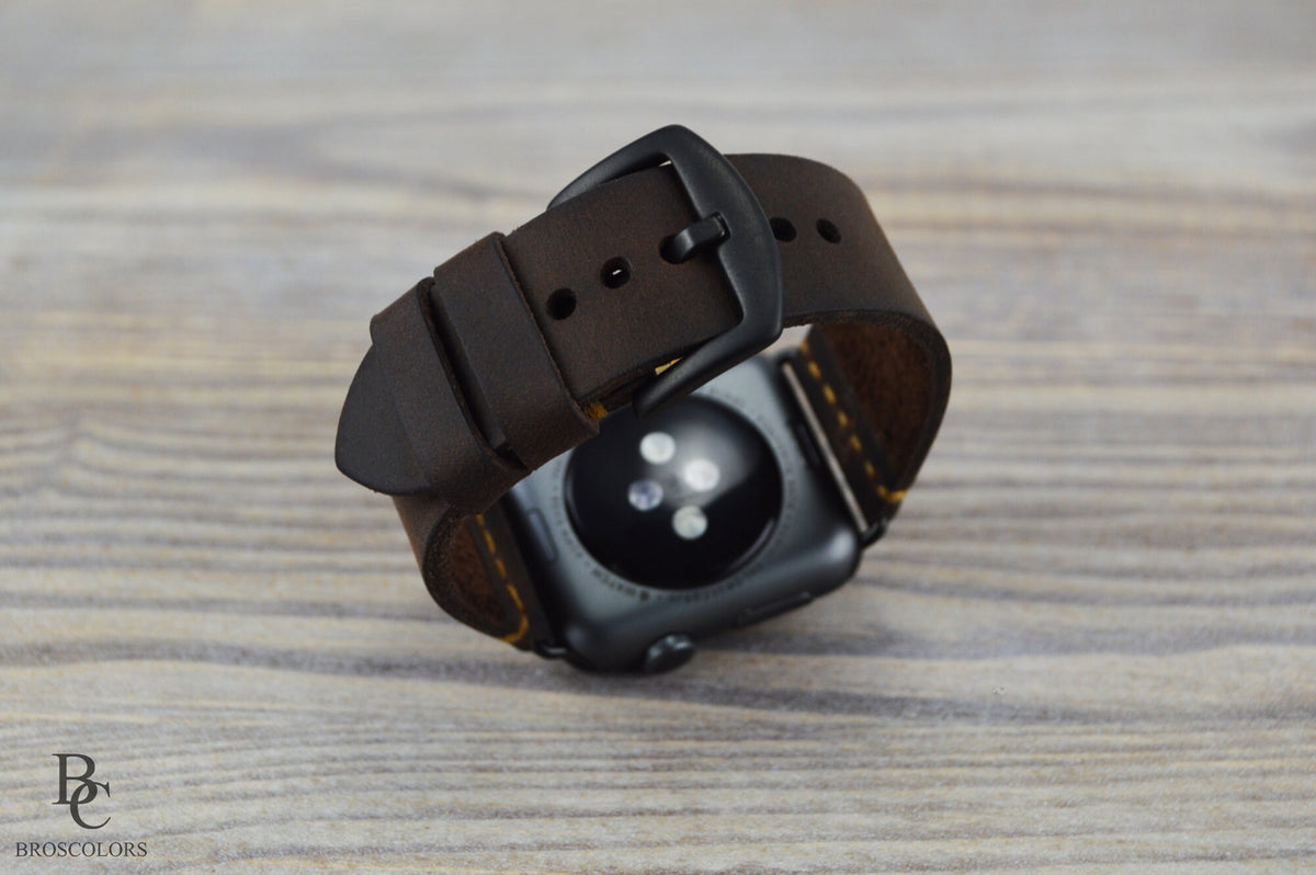 Antique Brown Apple Watch Leather Strap