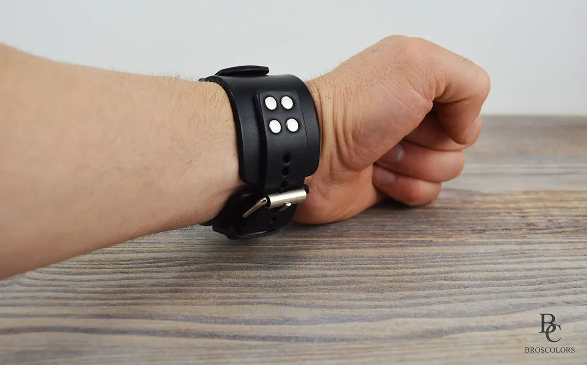 Apple Watch Leather Cuff Band - Apple Rock