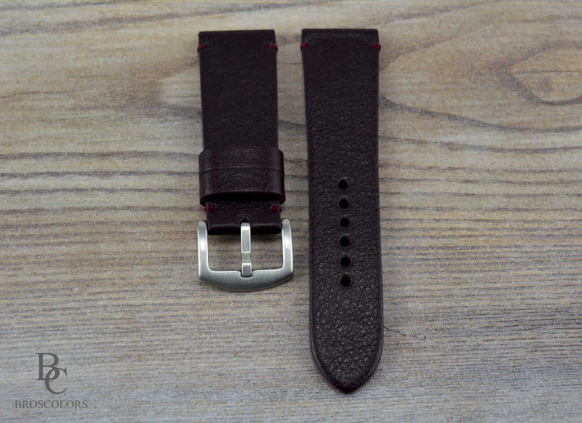 Bordeaux Leather Watch Strap