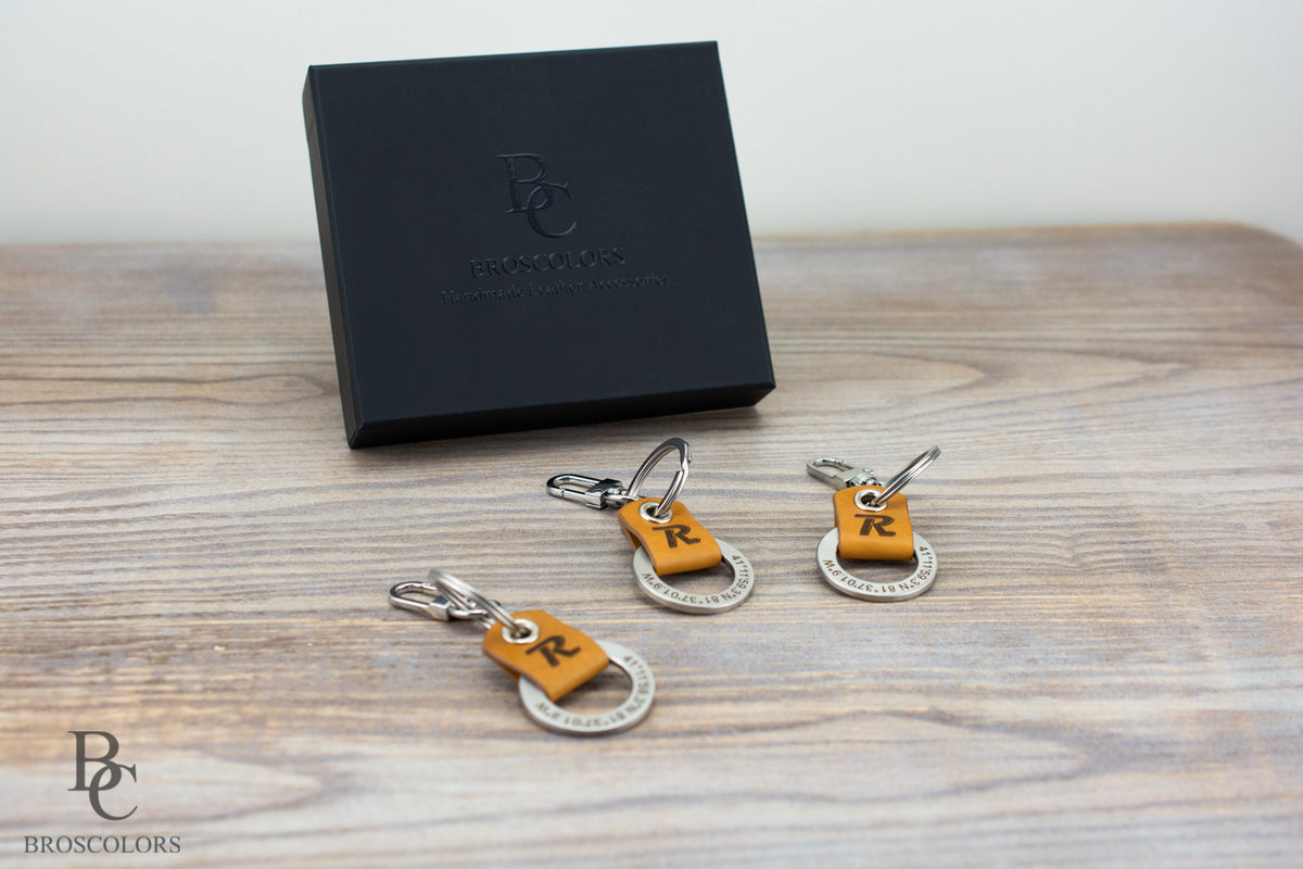 Leather & Steel Keychain
