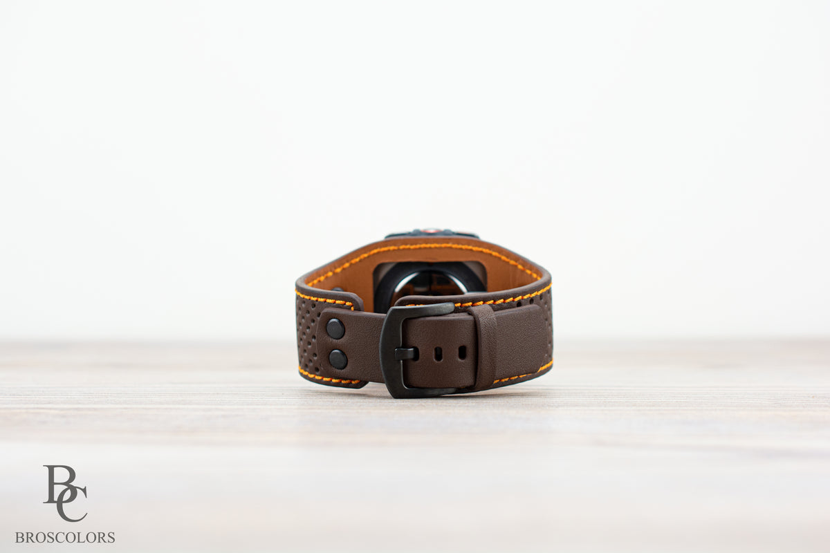 Brown Leather Cuff Band for Samsung Galaxy Ultra 47mm / Galaxy 8 Classic