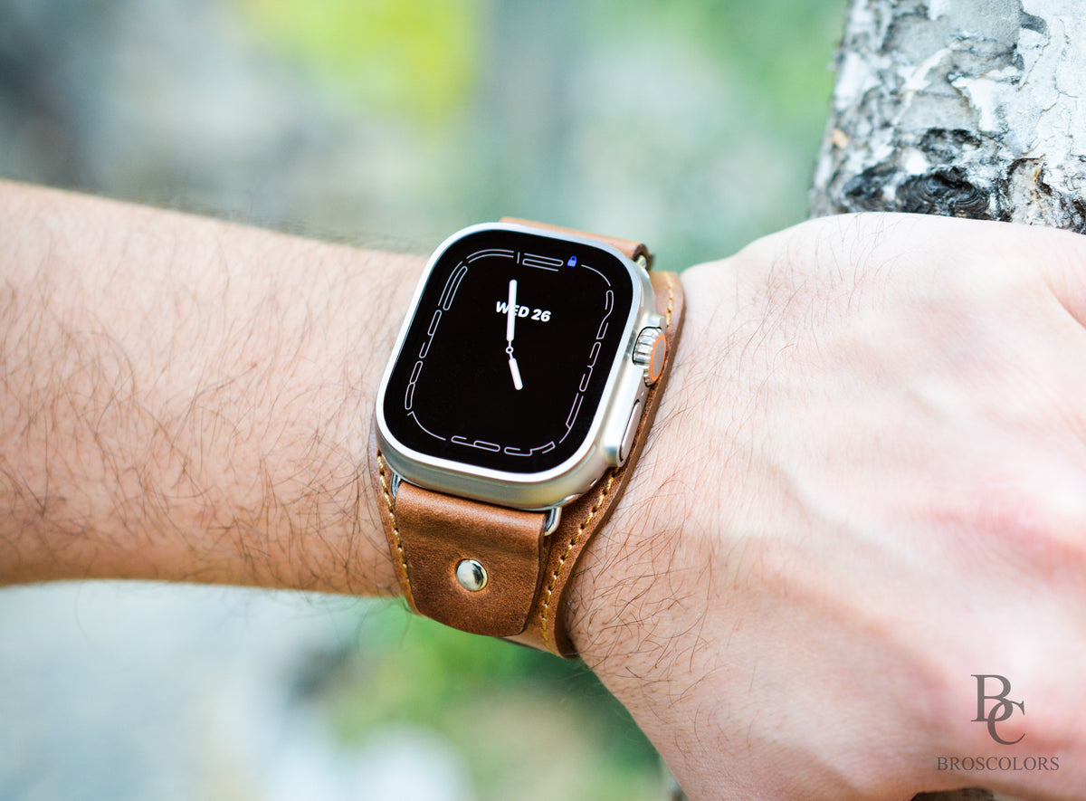 Leather Cuff Band for Apple Watch Ultra & All Series