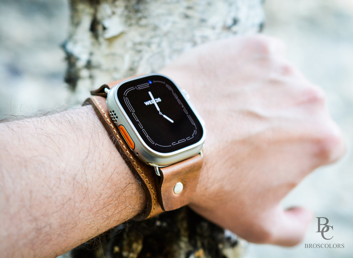Leather Cuff Band for Apple Watch Ultra & All Series