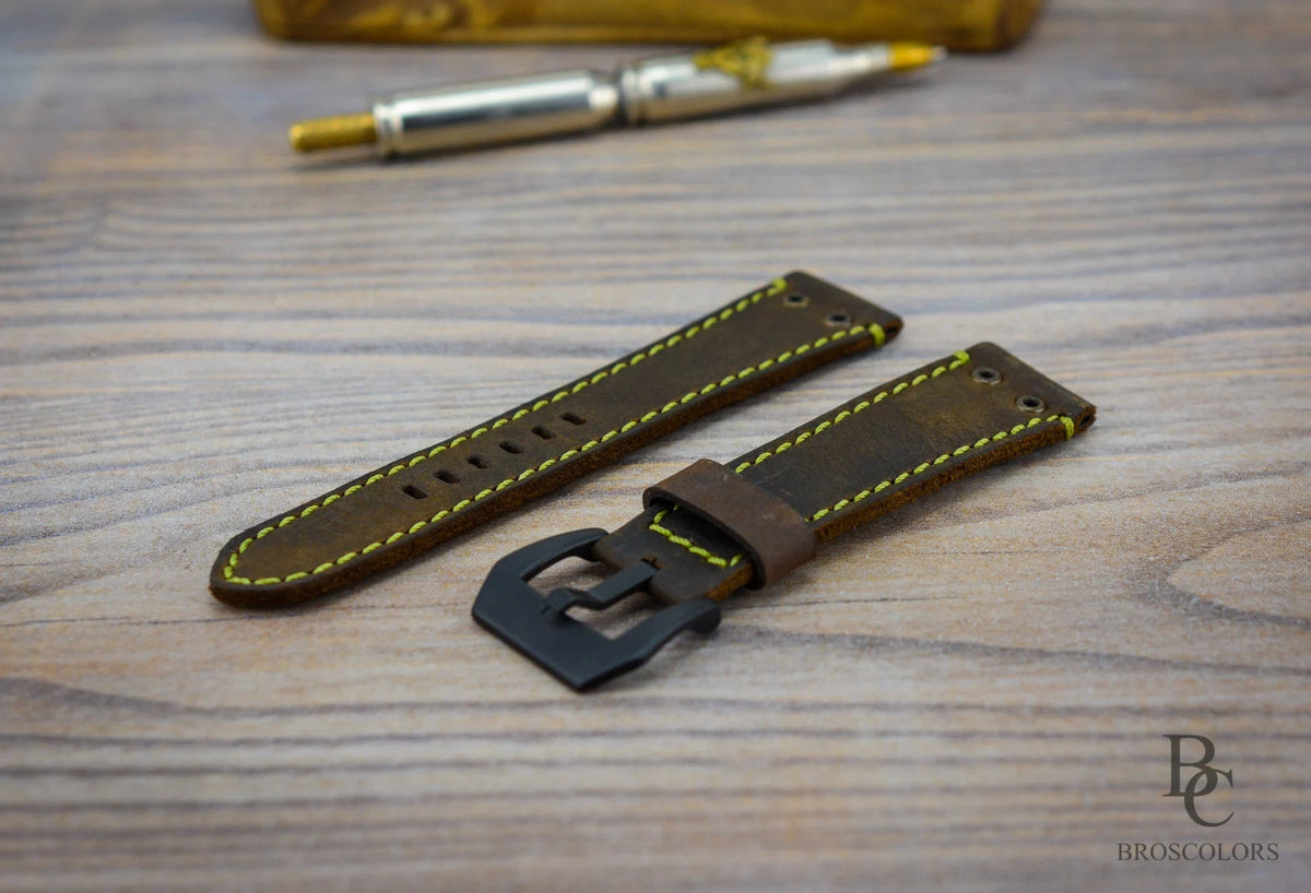 Vintage Leather Watch Strap - Electro Chrono