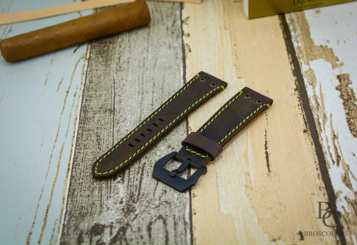 Vintage Leather Watch Strap - Electro Chrono