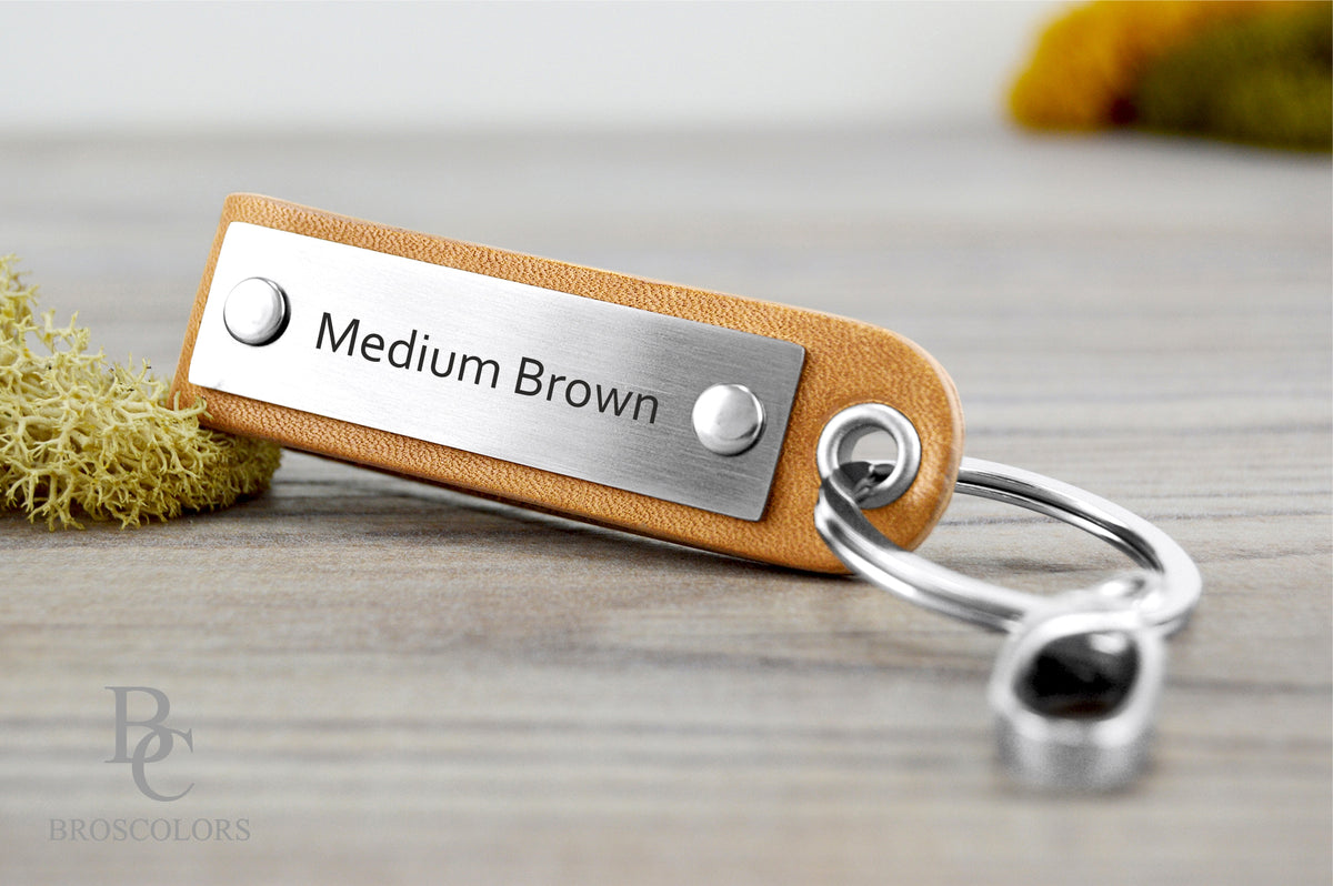 Personalized leather keychain