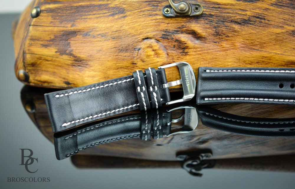 Black Leather Watch Strap