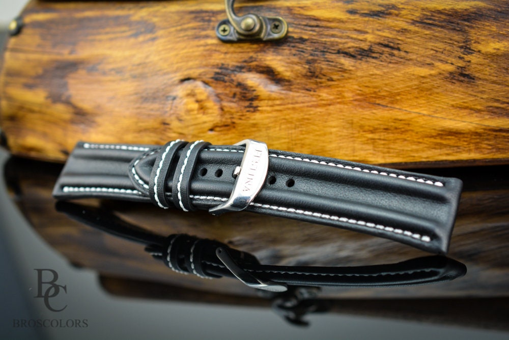 Black Leather Watch Strap