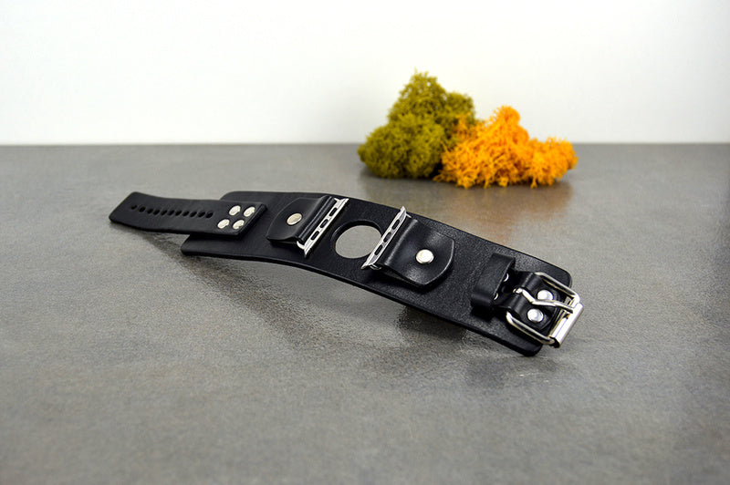 Apple Watch Leather Cuff Band - Apple Rock