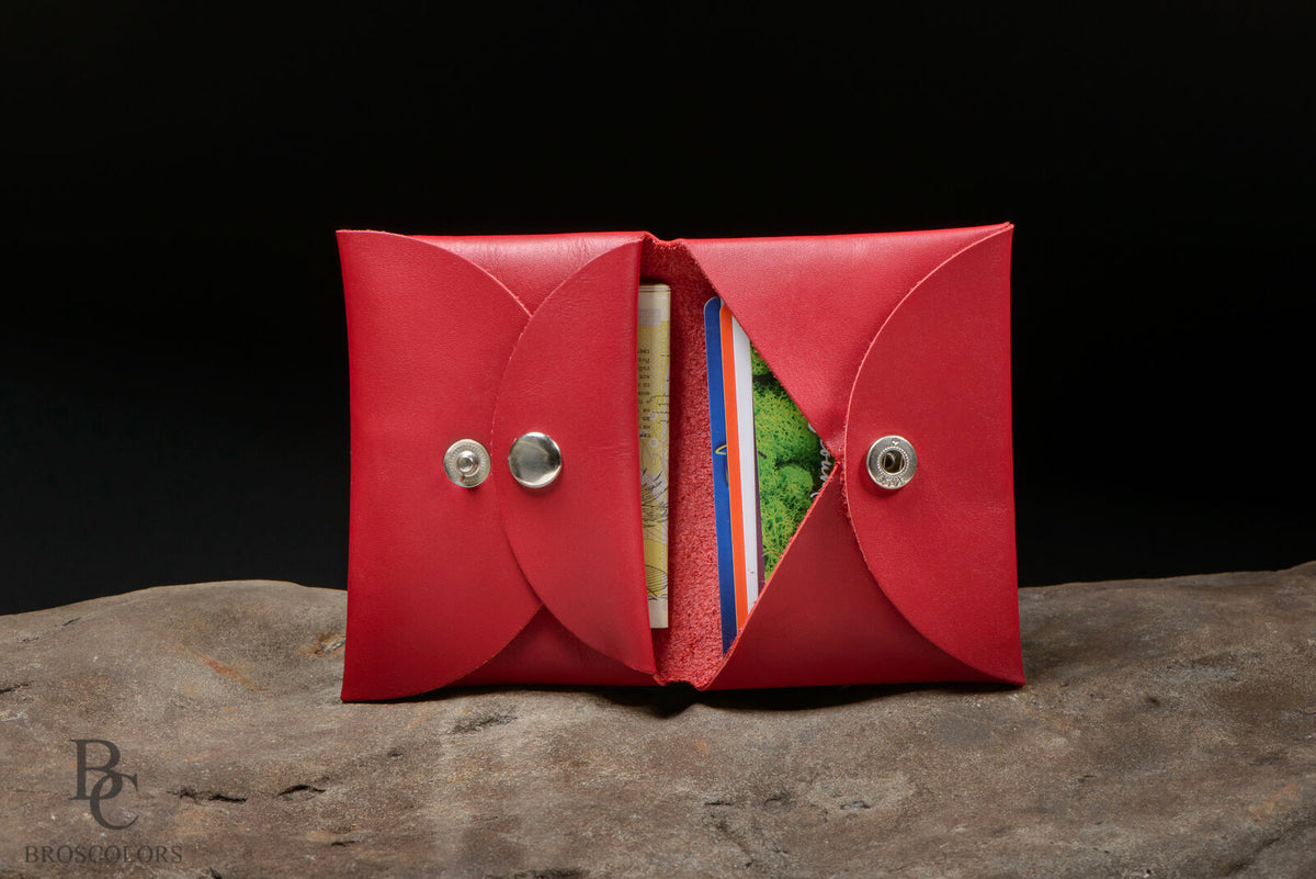 Minimalist Origami Wallet, Custom Leather Color Wallet