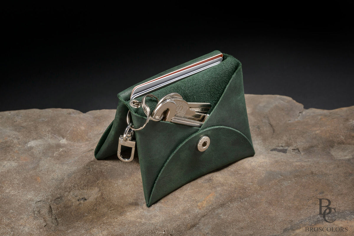 Minimalist Origami Leather Wallet, Customized Leather Unisex Wallet