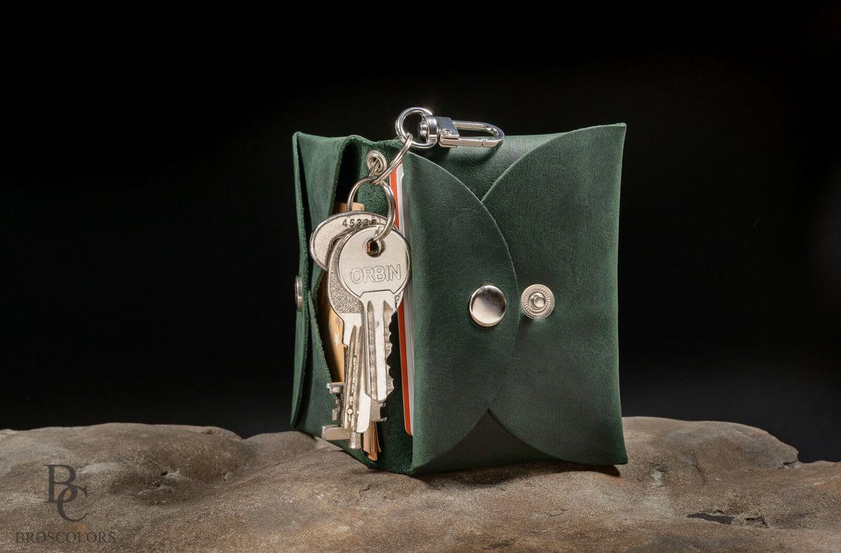 Minimalist Origami Leather Wallet, Customized Leather Unisex Wallet