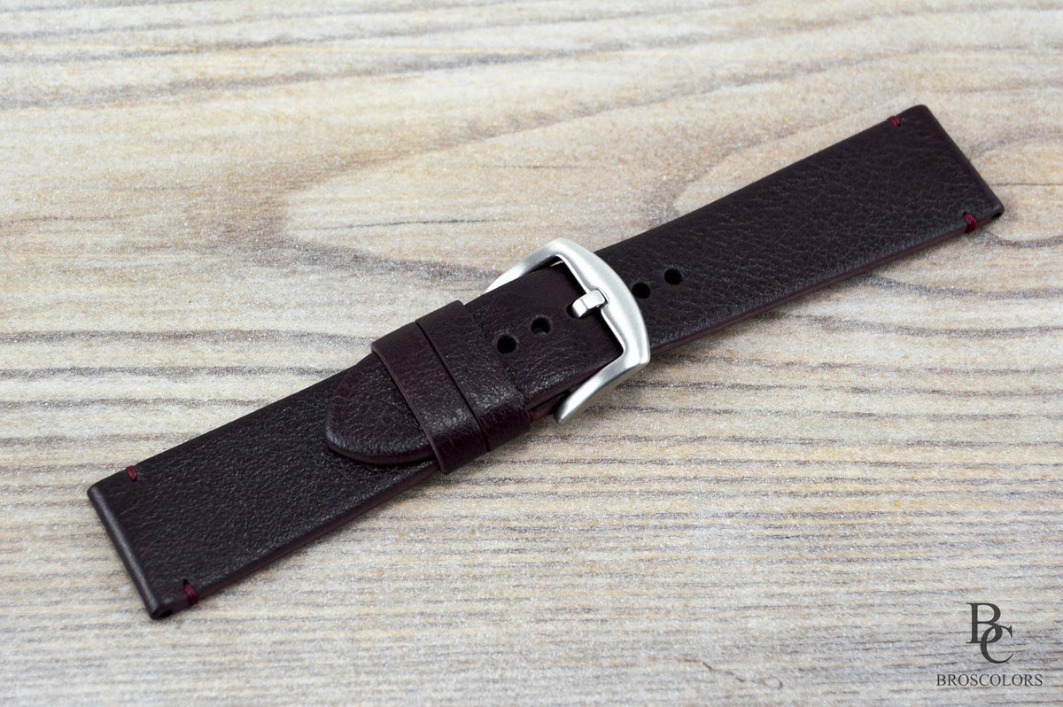 Bordeaux Leather Watch Strap