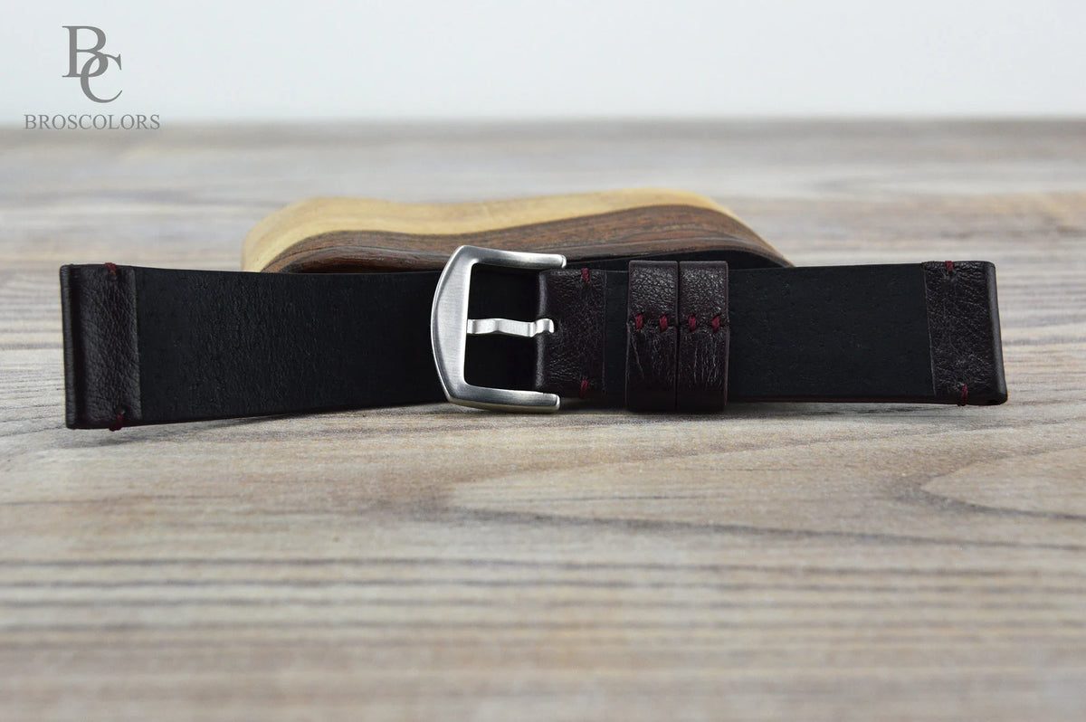 Bordeaux Leather Watch Strap