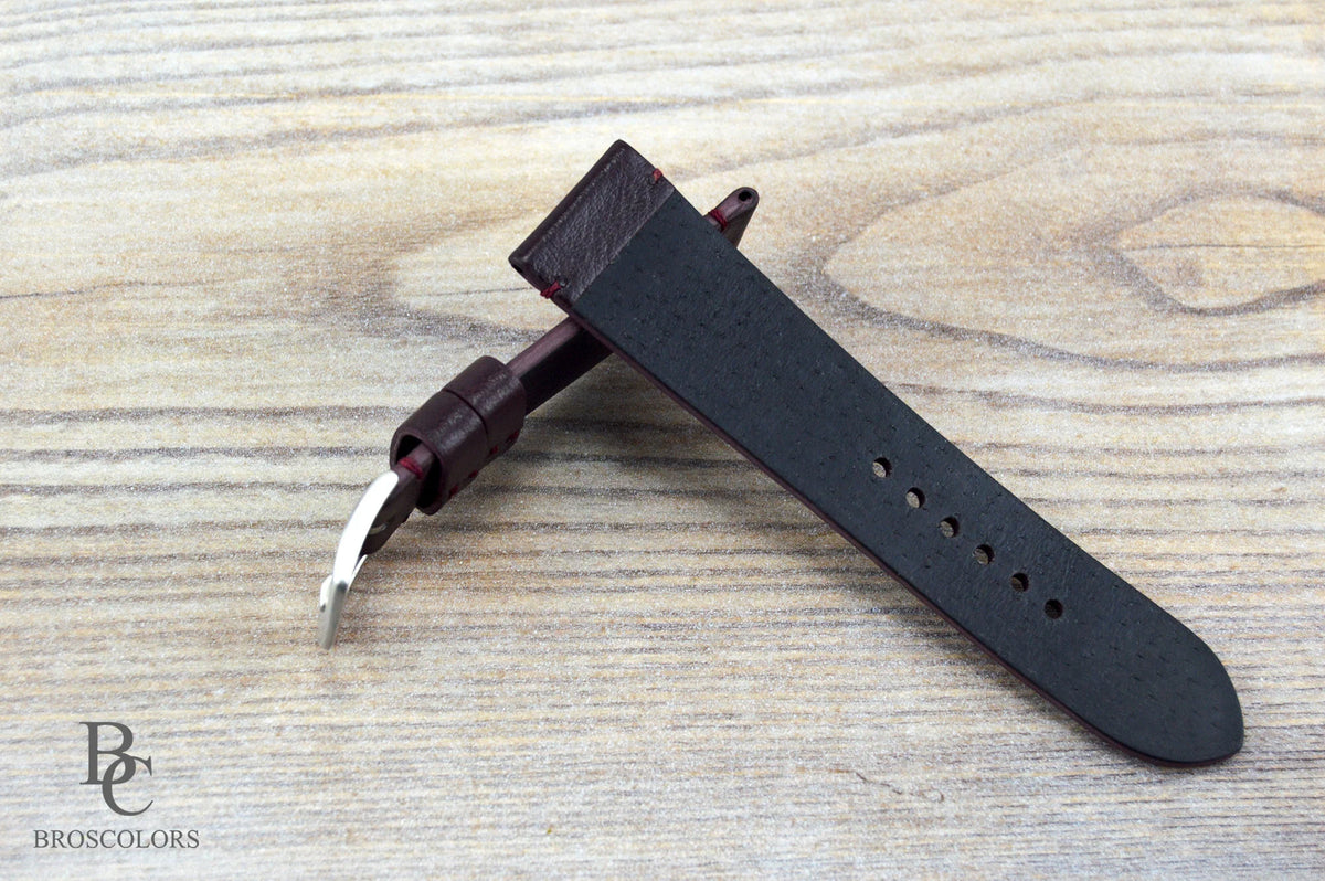 Bordeaux Leather Watch Strap