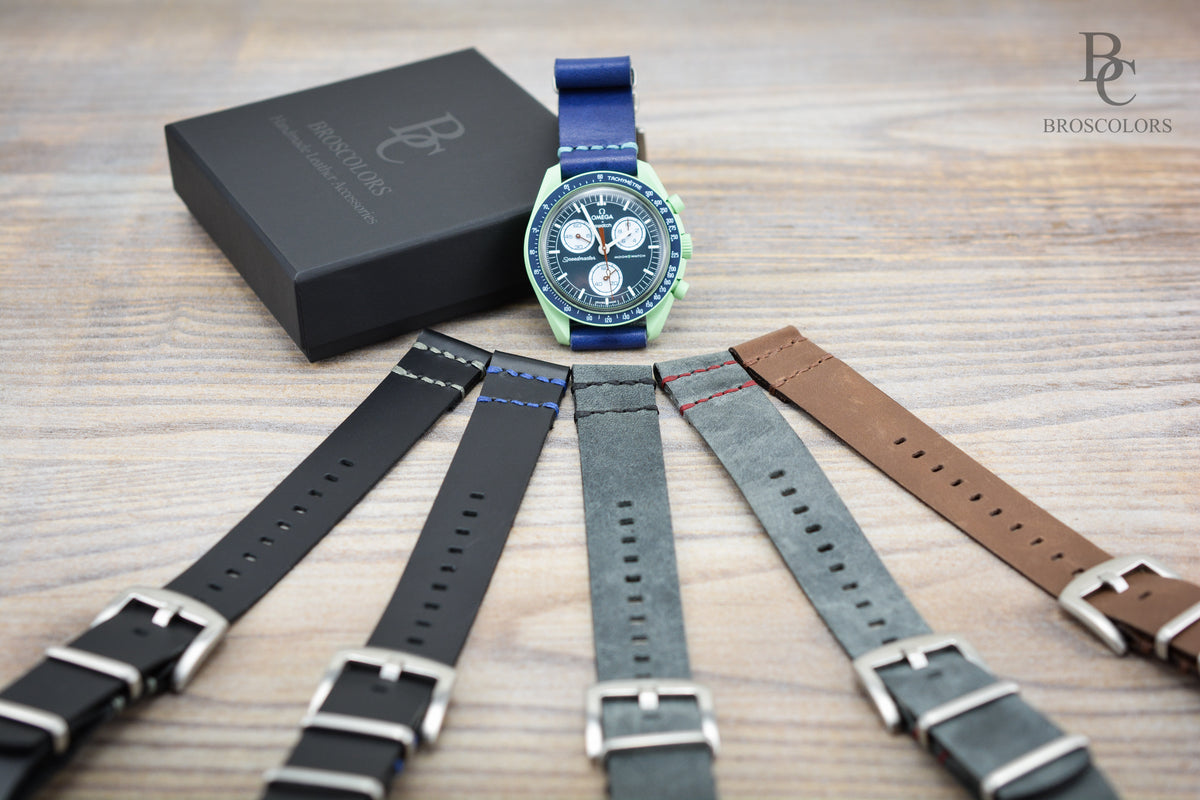 Omega Swatch MoonSwatch Leather Watch band