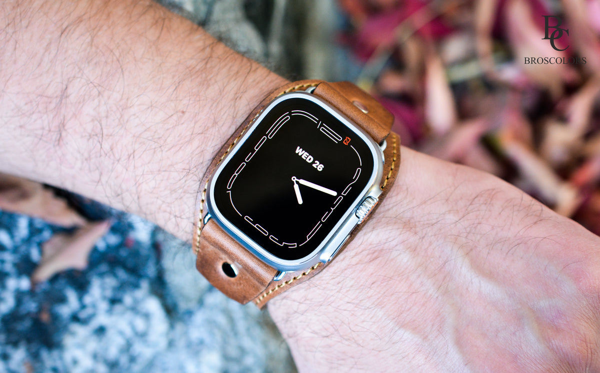 Leather Cuff Band for Apple Watch Ultra & All Series