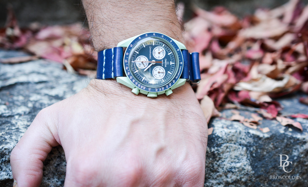 Omega Swatch MoonSwatch Leather Watch band