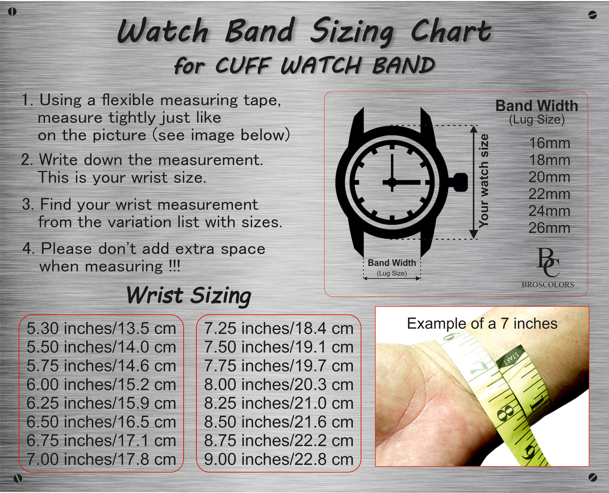 Brown Crazy Horse Leather Cuff Watch Band White Stitching - Raketa Watch