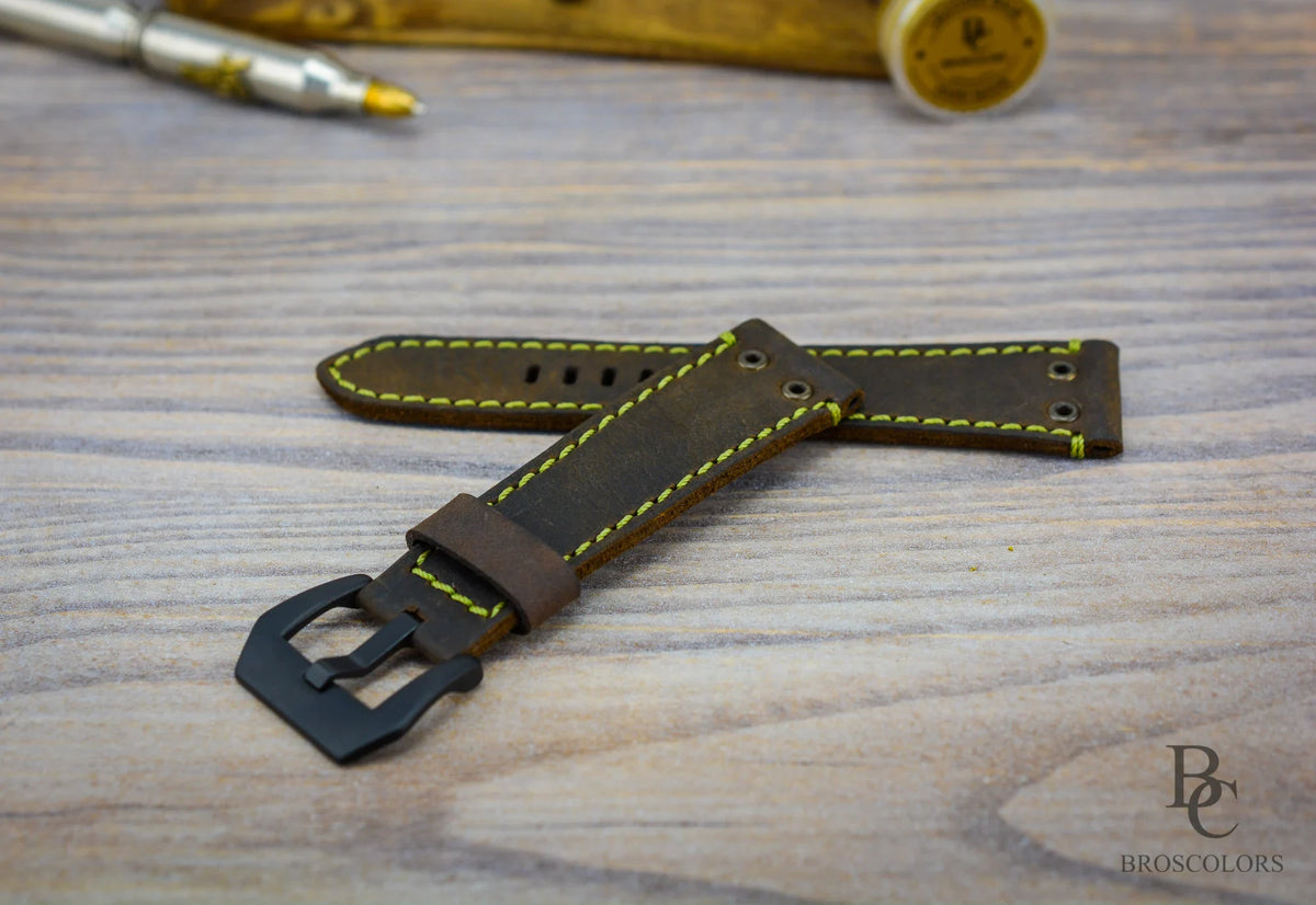 Vintage Leather Watch Strap - Electro Chrono