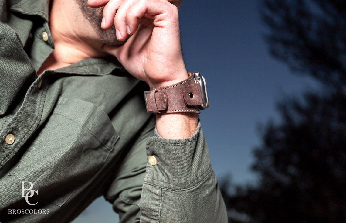 Apple Watch Leather Cuff Band for Ultra & All Series