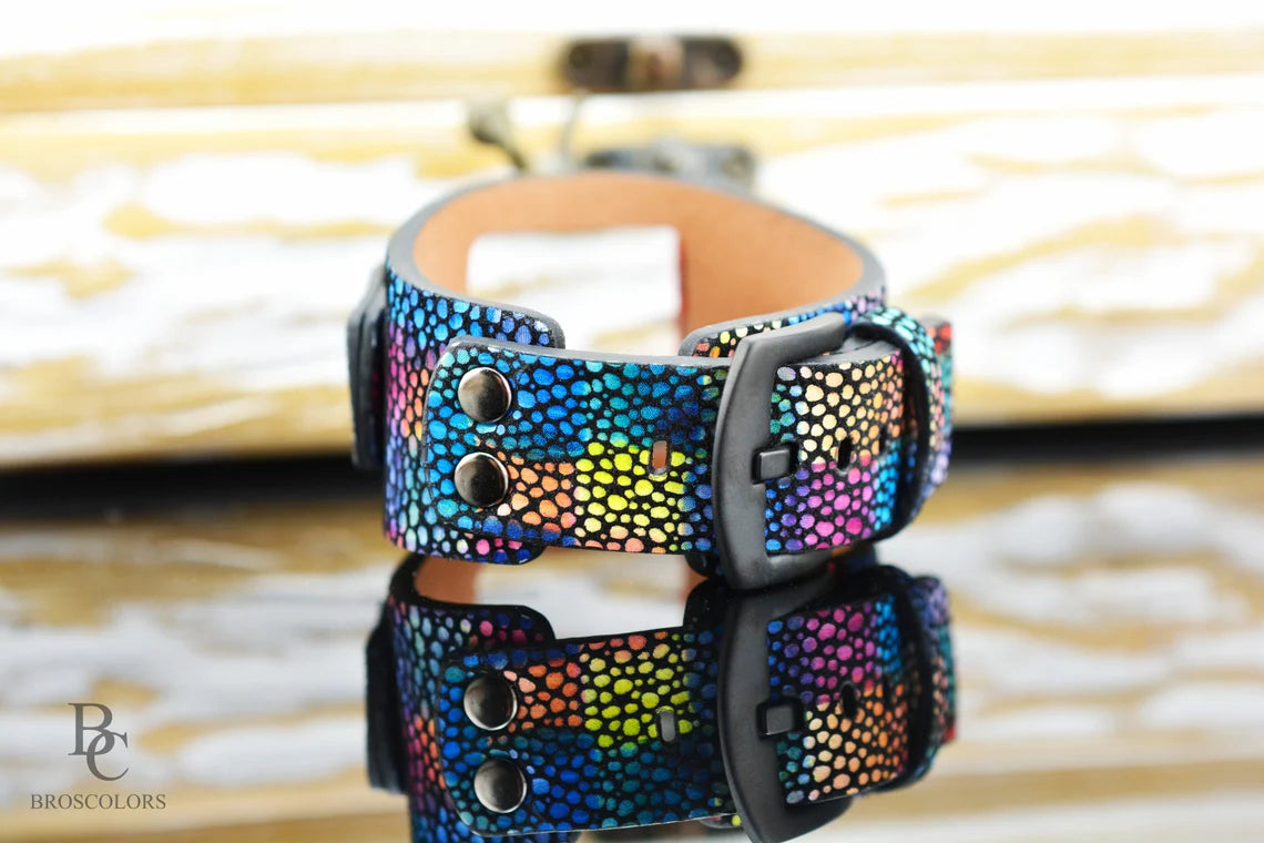Colorful Leather Apple Watch Band