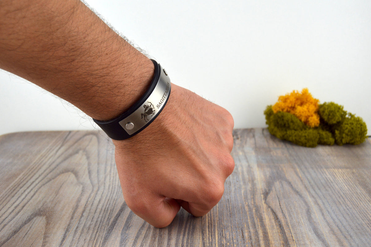 Zodiac Leather Bracelet, Men's Zodiac bracelet, Women's zodiac bracelets