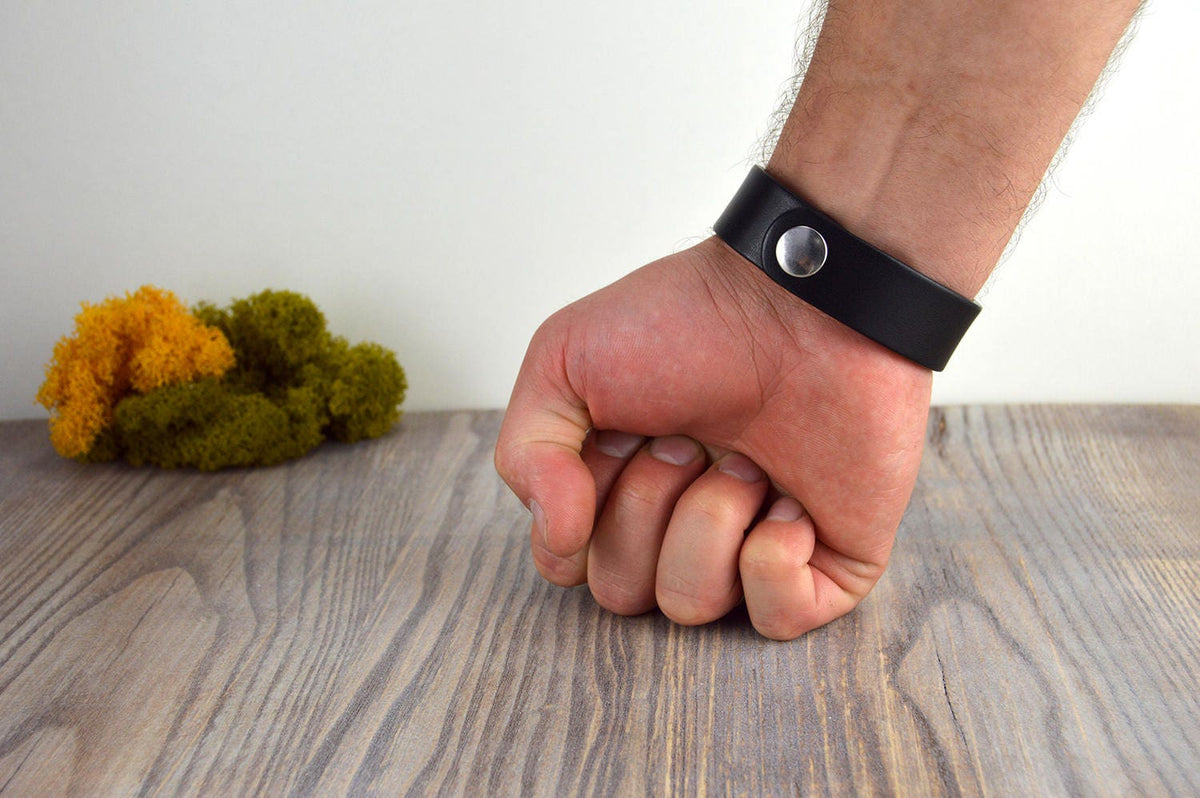 Leather & Steel Bracelet, Best Men's Bracelet, Leather Cuff, Men's leather jewelry, Style Men's bracelet, Black and Brown Men Cuff, SALE