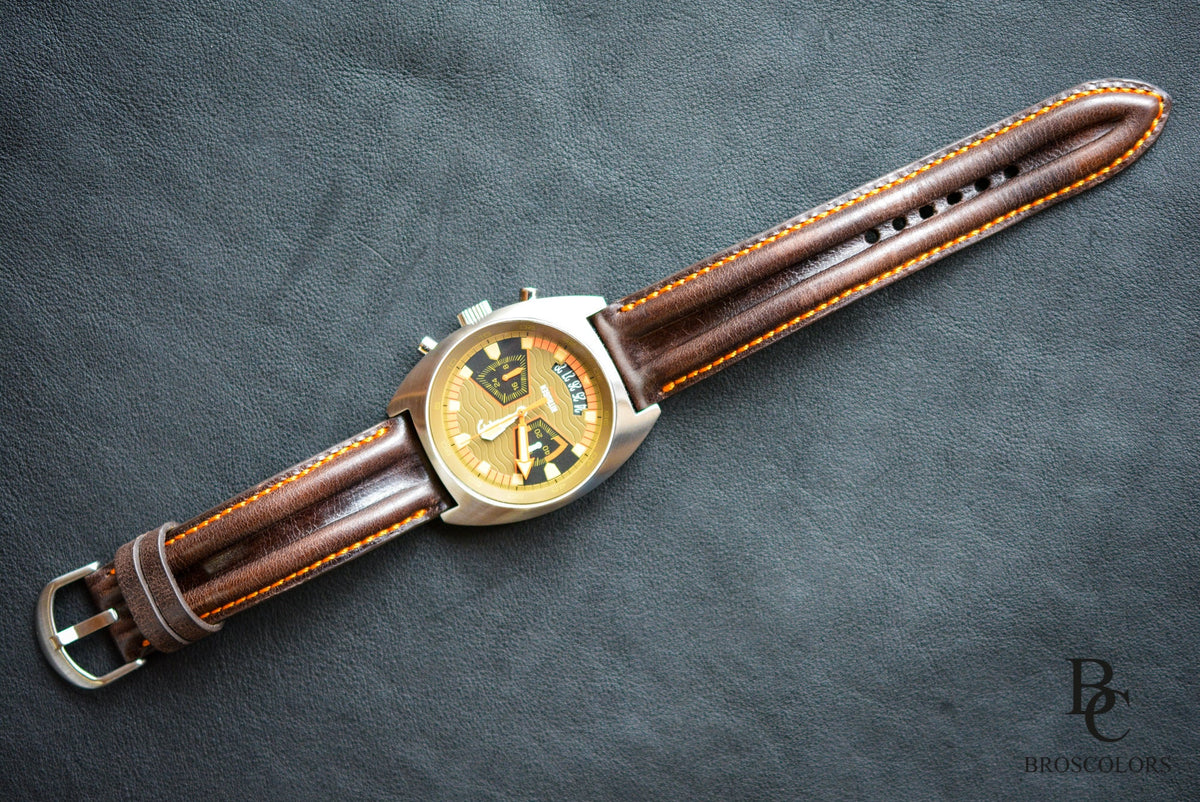 Brown leather Watch Strap