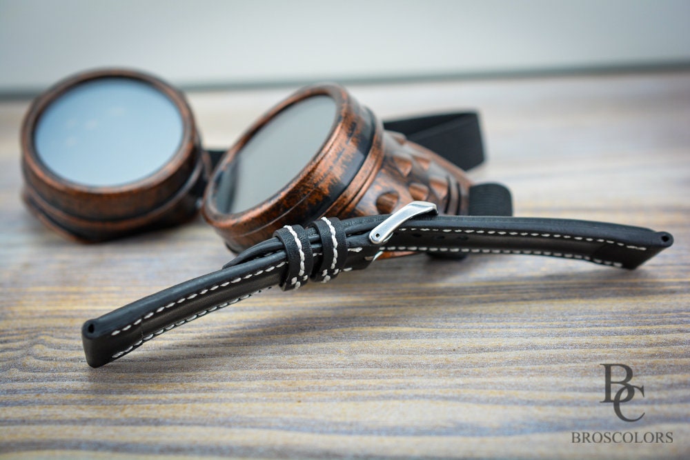 Black Leather Watch Strap