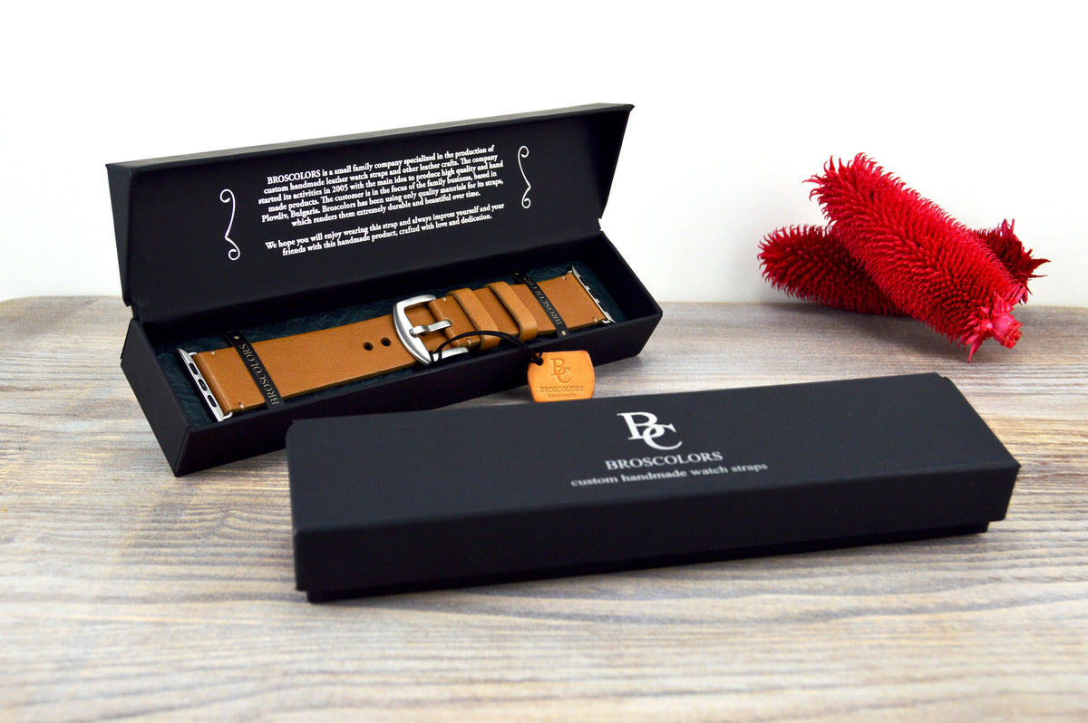 Apple Leather Watch Strap - Chocolate Brown