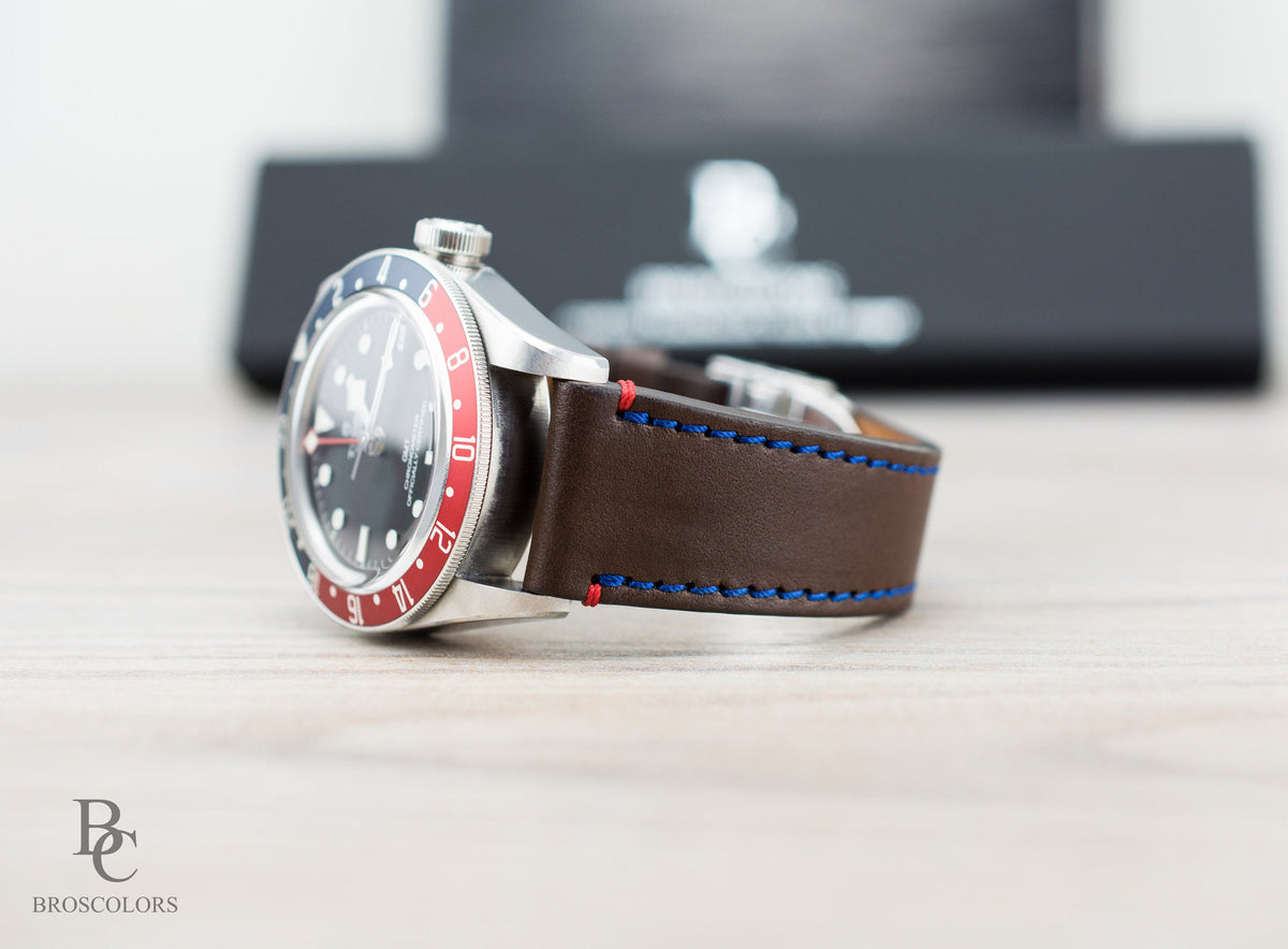 Tudor Black Bay GMT Leather Strap - Coffee Brown