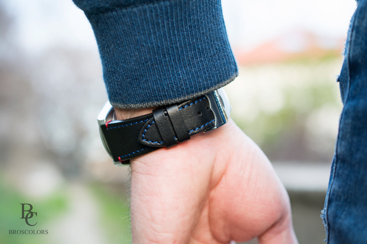 Tudor Black Bay GMT Leather Strap - Black Leather
